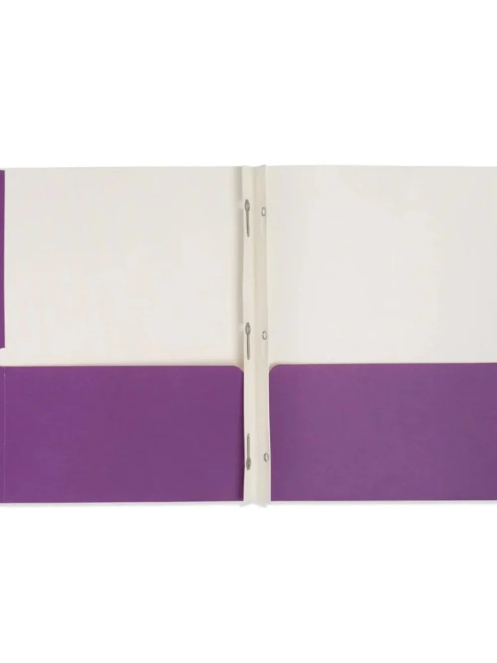 2 Pocket Folder with Prongs, 1 Side Printed, Purple, 50 pack NIB